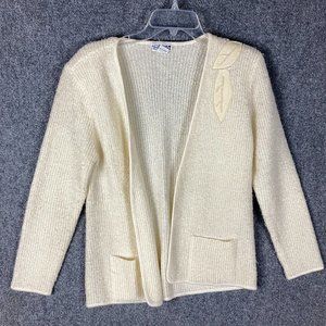Adele Joyce Cardigan Women's Large Acrylic Wool Knit Adults L